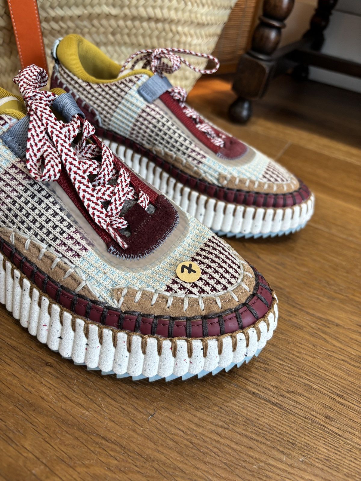 Chloe Chloé Nama sneakers mesh colorful Size US 7 / IT 37 - 7 Thumbnail