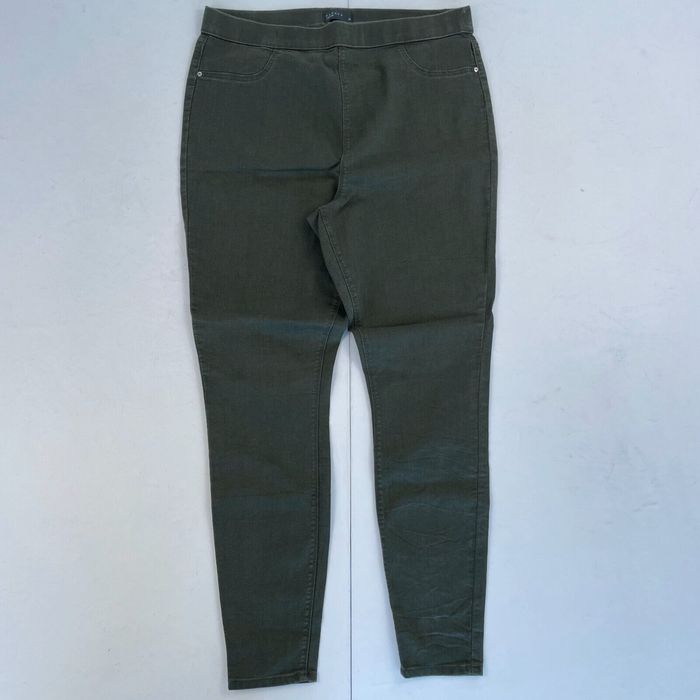 Vintage PAPAYA JEGGINGS 14 GREEN SHORT WOMENS JEANS SKINNY STRETCH