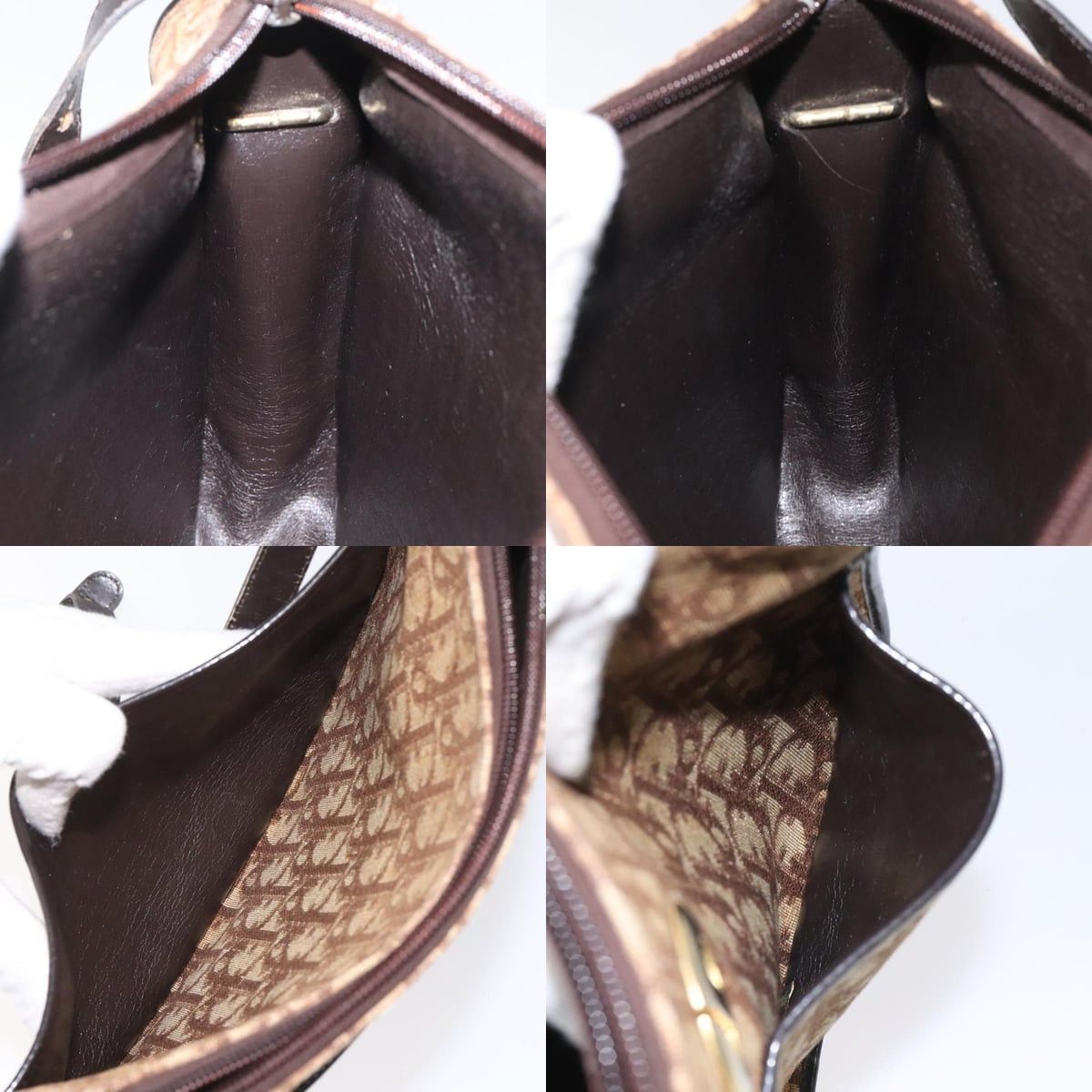 Dior DIOR Trotter Canvas Shoulder Bag Brown Gold Size ONE SIZE - 12 Thumbnail