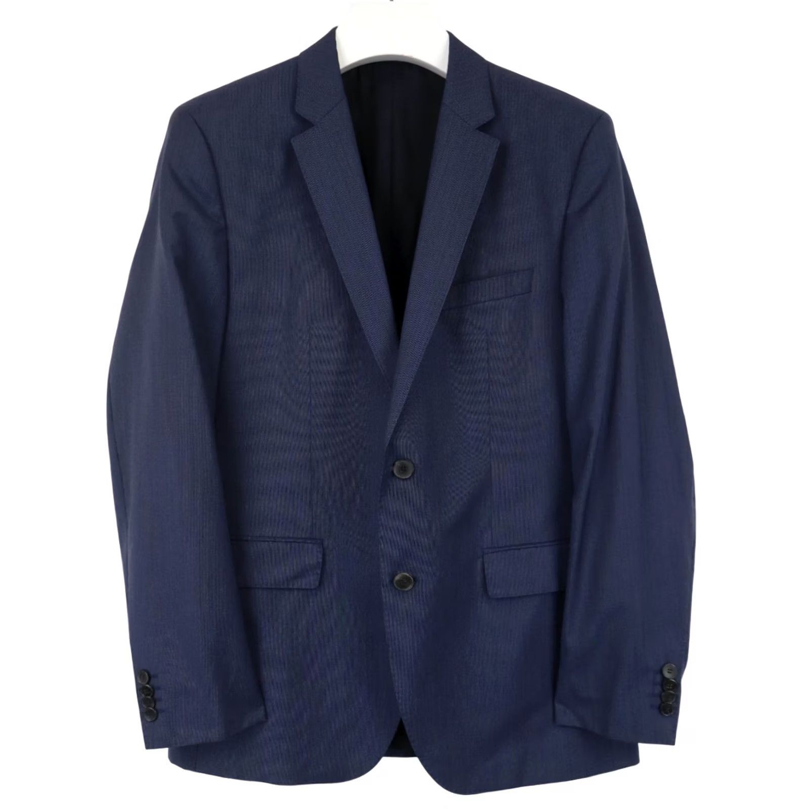 Hugo Boss HUGO BOSS Blazer Men's UK 50 Blue Single-Breasted Pure Wool Inner Pocket Jacket Shirt (Notch Lapel) Size 50R - 2 Thumbnail
