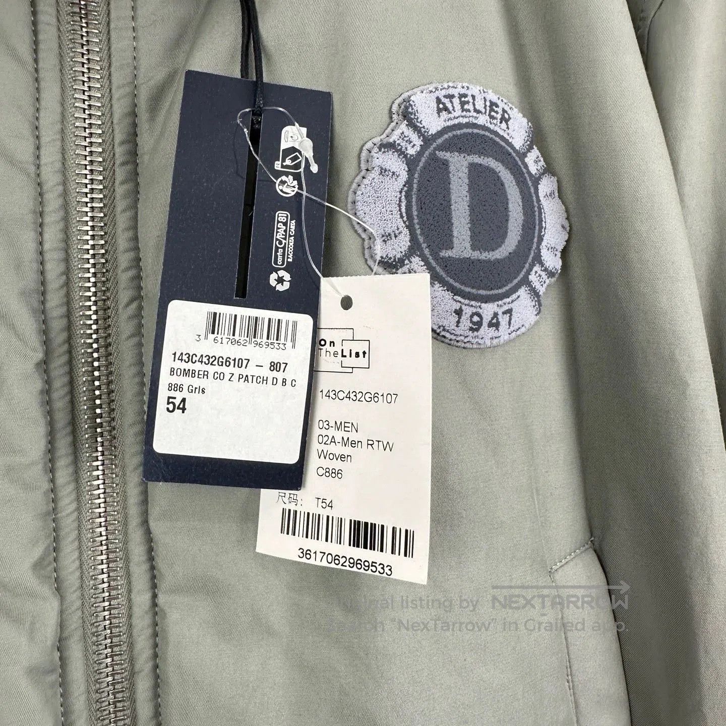 Dior Dior SS24 Embroidered Logo Bomber Jacket. Size US L / EU 52-54 / 3 - 6 Thumbnail