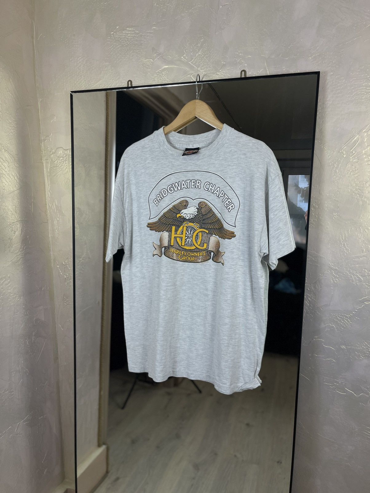 Harley Davidson Vintage 90s Harley Davidson Bridgwater Hanes Beefy Tee USA Size US L / EU 52-54 / 3 - 1 Thumbnail