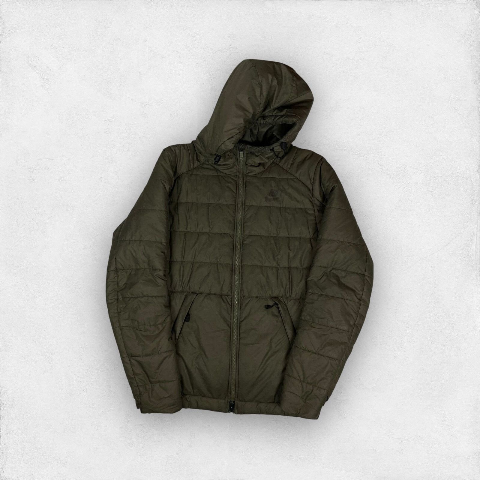 Nike Nike Sportswear Men Olive Green Full Zip Puffer Jacket Small Size US S / EU 44-46 / 1 - 1 Thumbnail