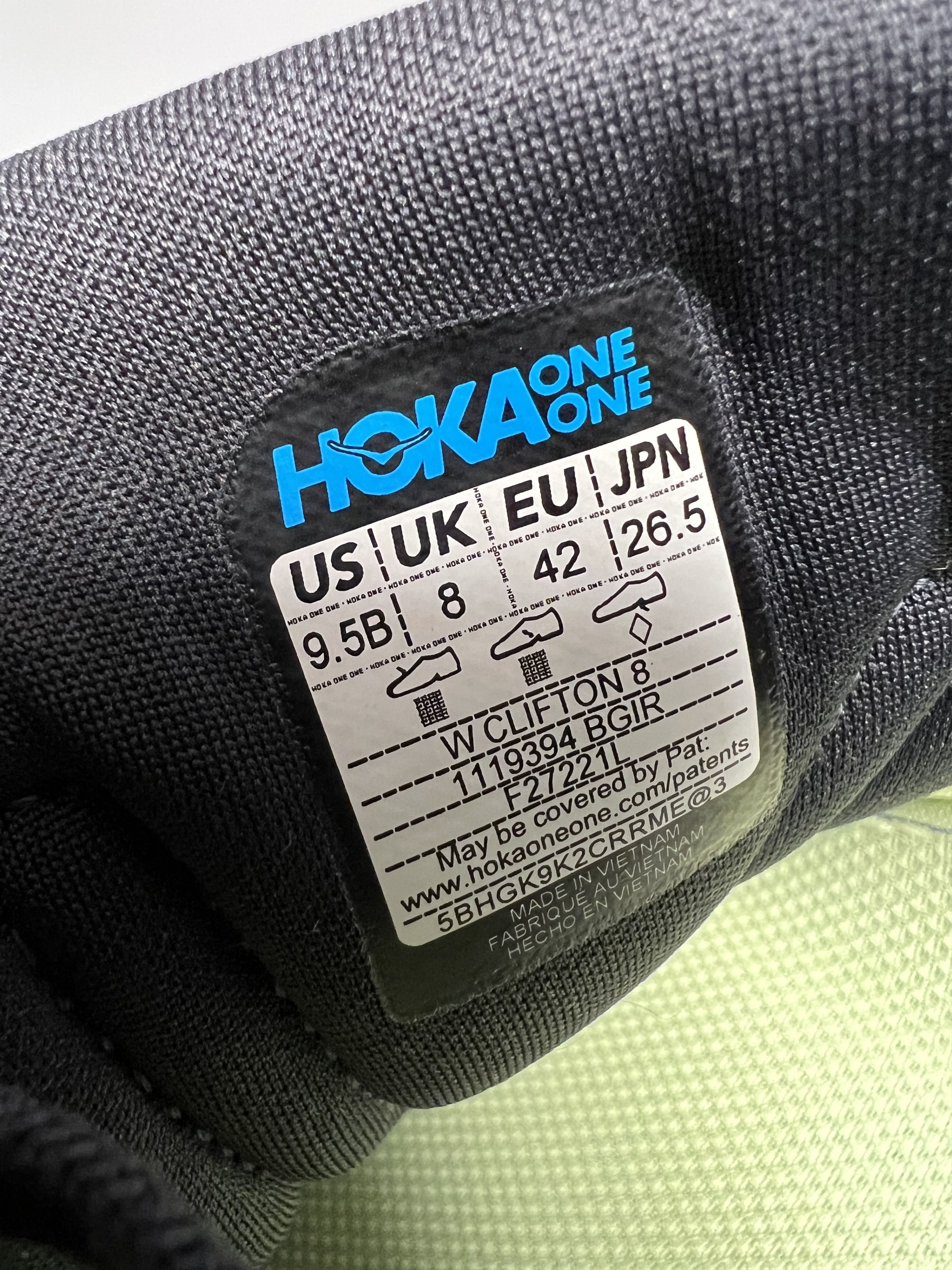 Hoka 9.5B Hoka One One Clifton 8 Running Shoes Walking Gym Size US 9.5 / IT 39.5 - 16 Thumbnail