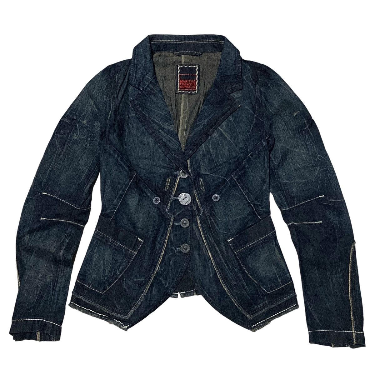 If Six Was Nine × Japanese Brand × Marithe + Francois Girbaud 🔥SALE🔥 Marithe francois girbaud denim blazer Size M / US 6-8 / IT 42-44 - 1 Thumbnail