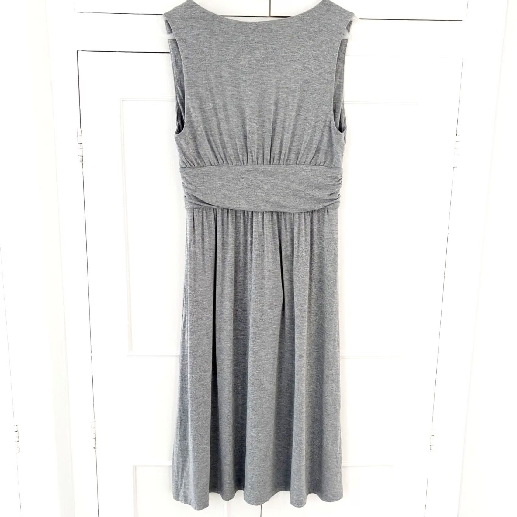 Vintage Adrienne Vittadini Jersey Dress Women’s Grey Knee Length M Size M / US 6-8 / IT 42-44 - 2 Thumbnail