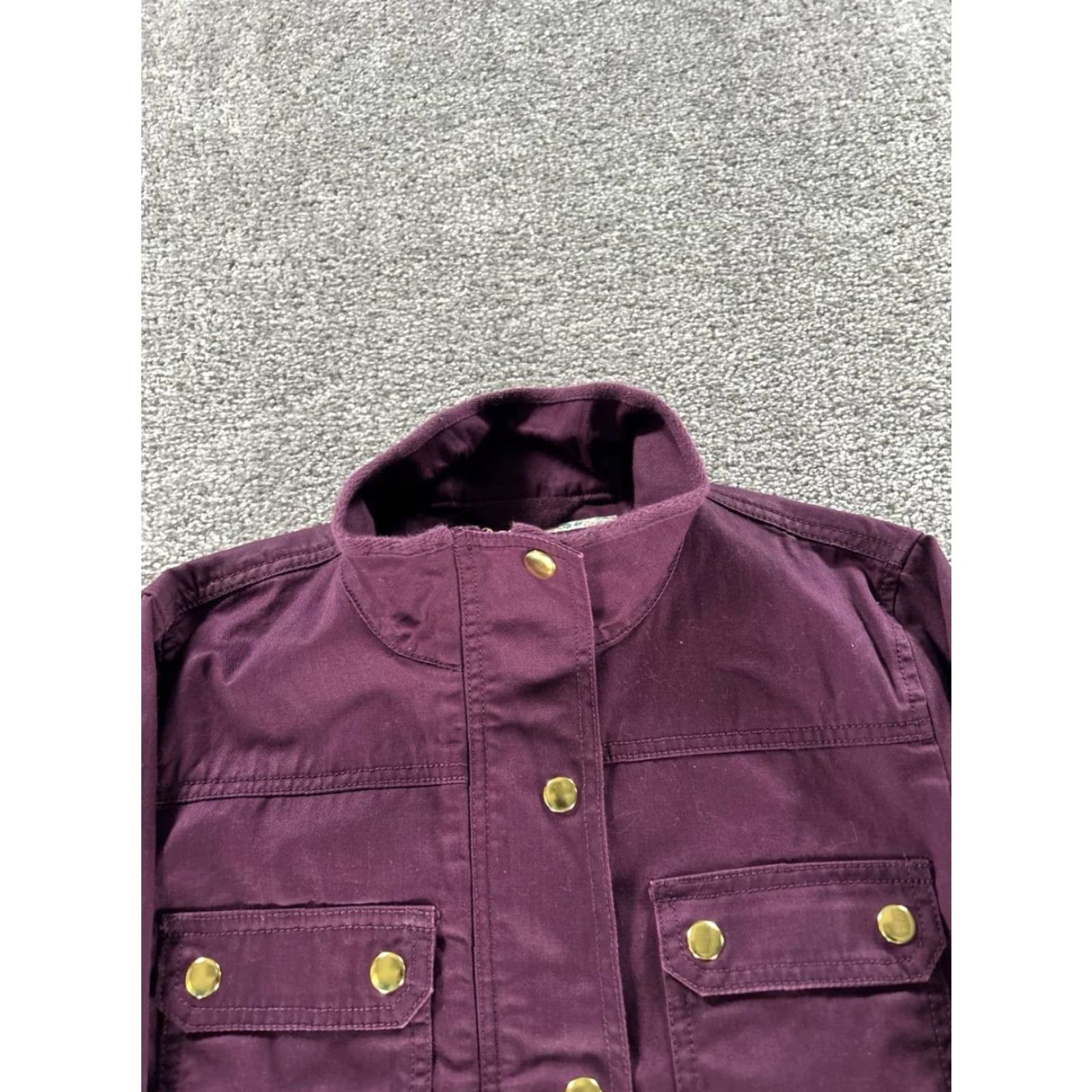 J.Crew J.CREW Jacket Womens Small Purple Cotton Canvas Shirt? Size S / US 4 / IT 40 - 2 Thumbnail
