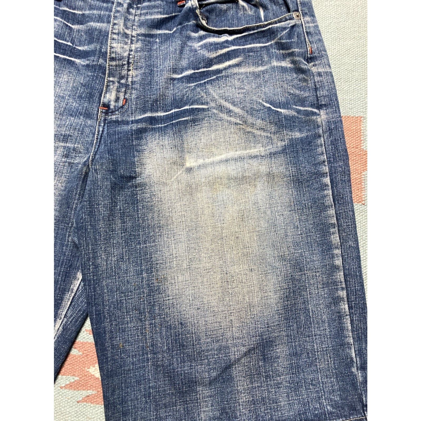 Southpole VINTAGE Brooklyn Xpress Baggy Jeans Shorts Jorts Men 40 Blue Wide Leg Skater 90s Southpole Size US 40 / EU 56 - 6 Thumbnail
