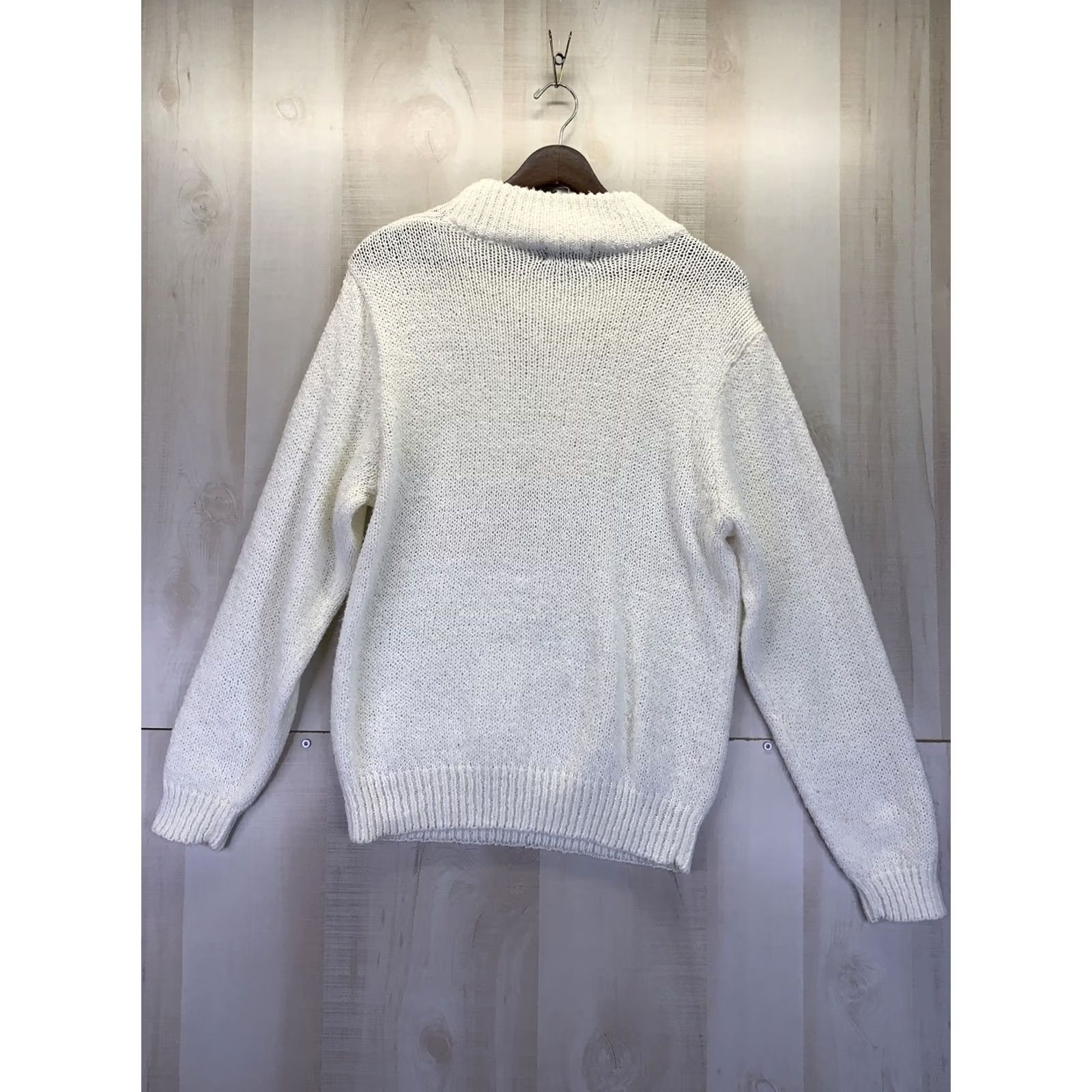 Vintage VINTAGE Partner’s By Mervyn’s Ivory Knit Womens Sweater Medium-10124 Size M / US 6-8 / IT 42-44 - 6 Thumbnail