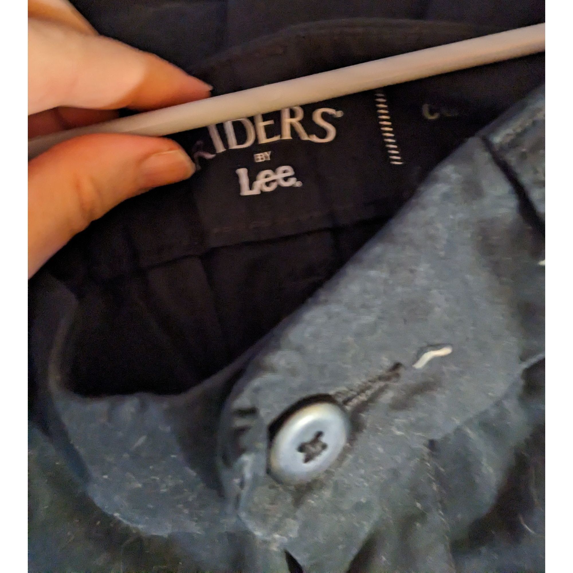 Lee Riders By Lee Curvy Fit Midrise Trouser Pants Black Size 14L Size 34" / US 12 / IT 48 - 3 Thumbnail