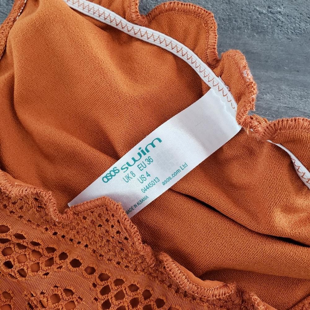 Asos Burnt Orange Detailed ASOS Bikini Bottoms Size ONE SIZE - 3 Thumbnail