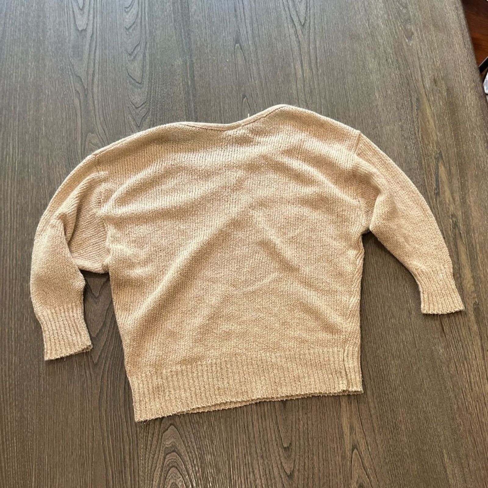 Faded Glory Sparkle and Fade Beige Knit Sweater Bateau Neck Size S Size S / US 4 / IT 40 - 4 Thumbnail
