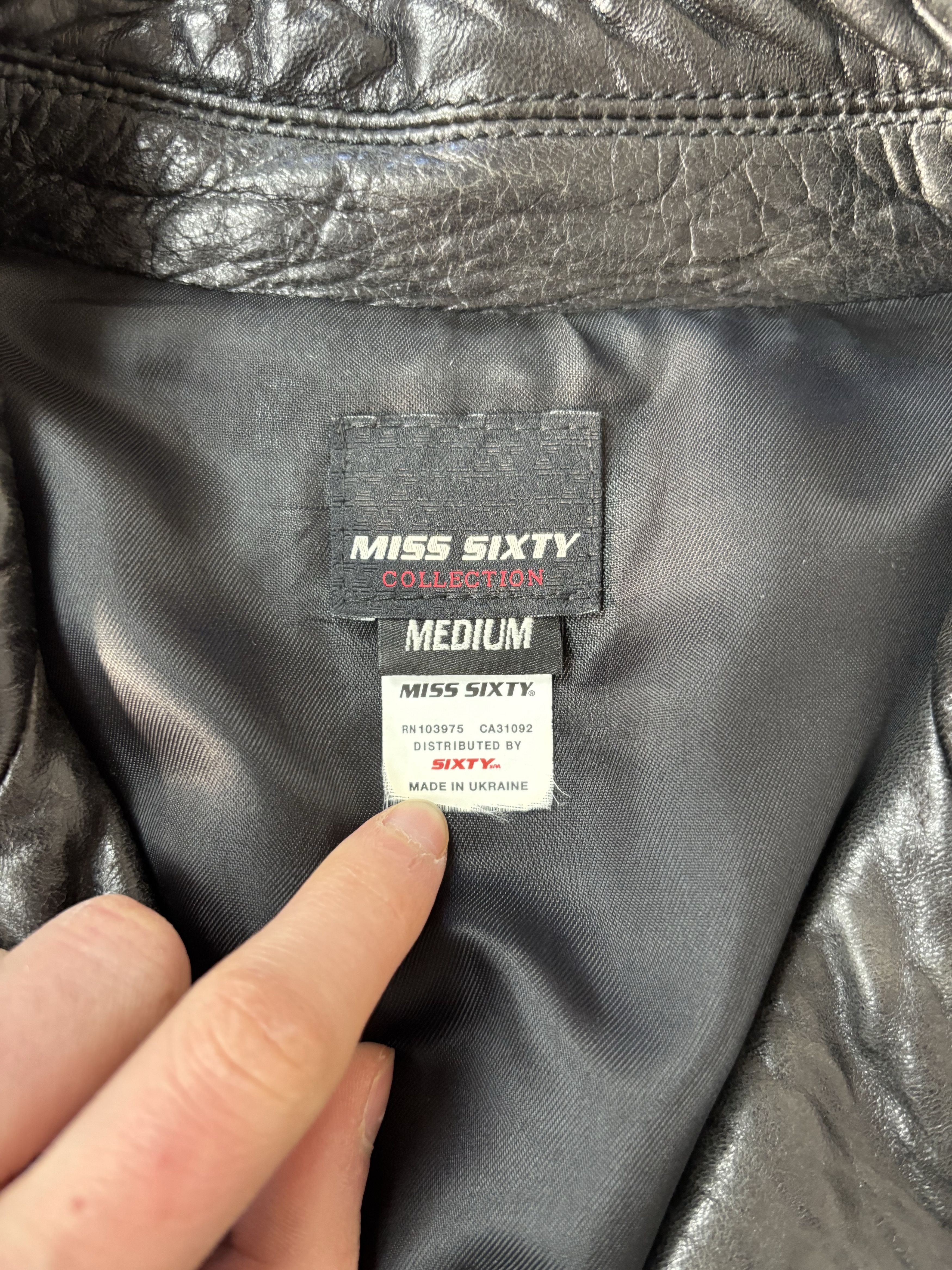 Yohji Yamamoto 00s Rare Hysteric Glamour Style Miss Sixty Leather Jacket Size US S / EU 44-46 / 1 - 8 Thumbnail