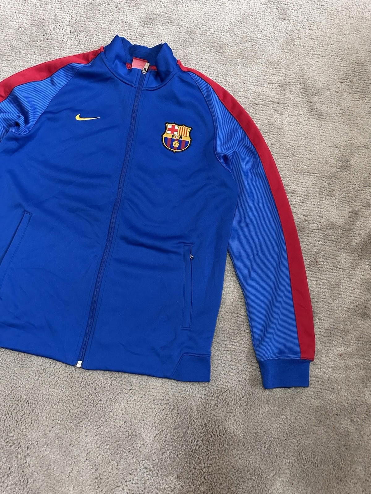 Nike Nike Fc Barcelona Mens Large Track Zip up Jacket in Blue Size US L / EU 52-54 / 3 - 4 Thumbnail