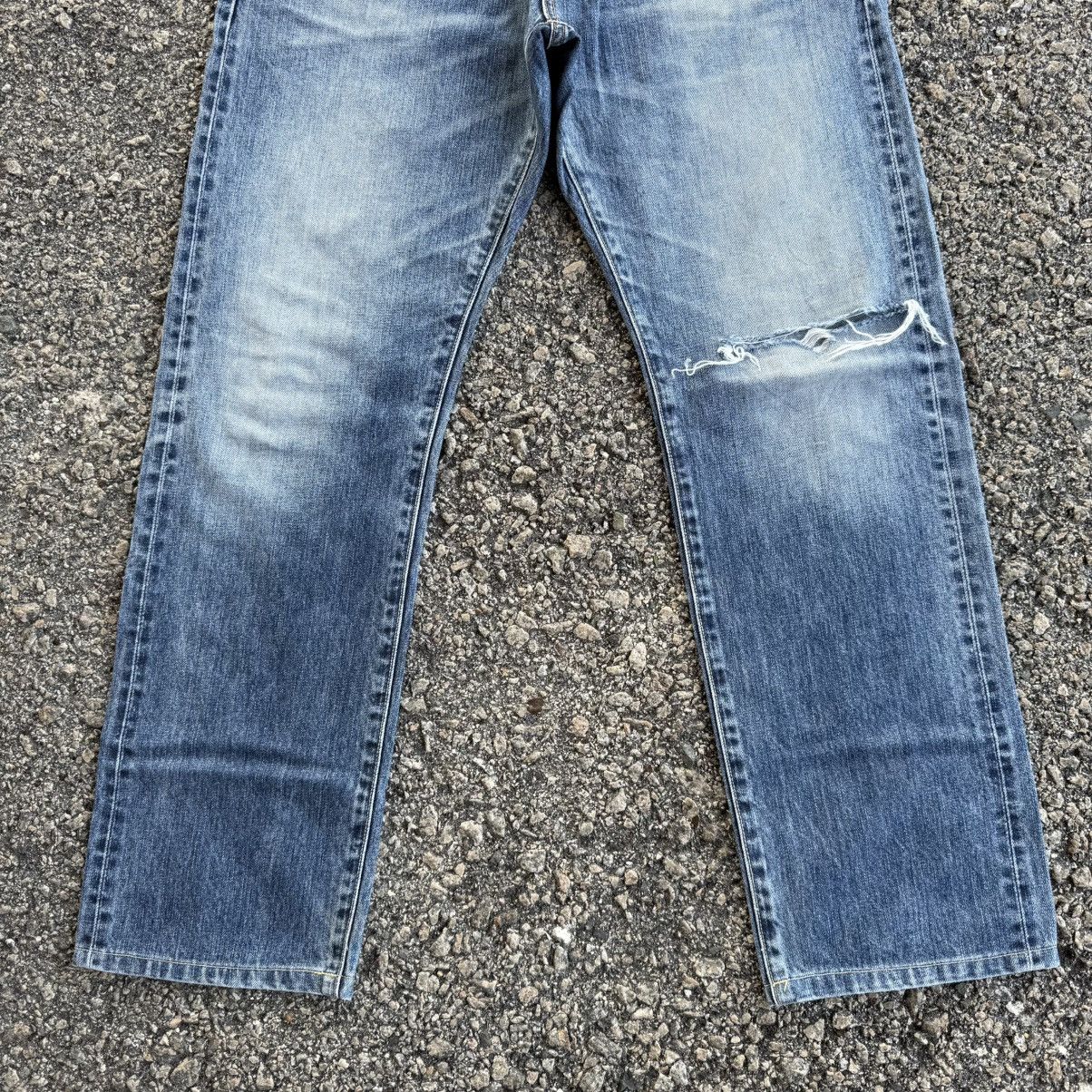 Japanese Brand VINTAGE JAPANESE SELVEDGE DENIM STRAIGHT FADED JEANS PANTS Size US 33 - 4 Thumbnail