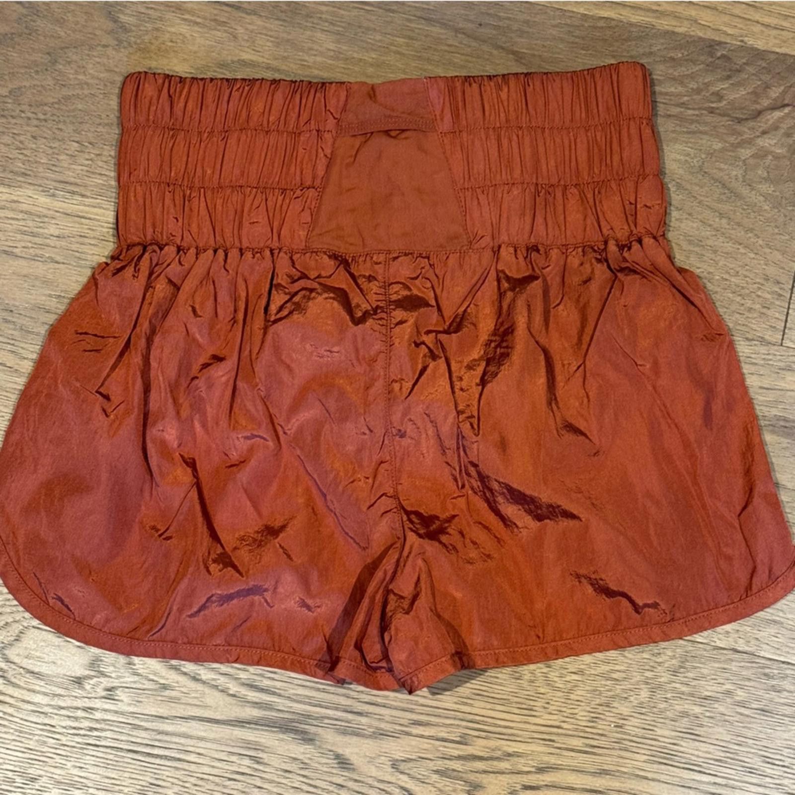 Other FP Movement Rust Orange High-Waisted Shorts Size 32" / US 10 / IT 46 - 2 Thumbnail