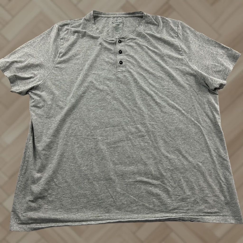 Vintage Tommy John Short Sleeve Henley T Shirt Men's 2XL Gray Size US XXL / EU 58 / 5 - 1 Thumbnail