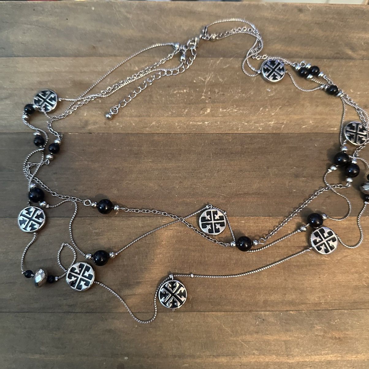 Other Silver tone multi strand layered station bead necklace Size ONE SIZE - 2 Thumbnail