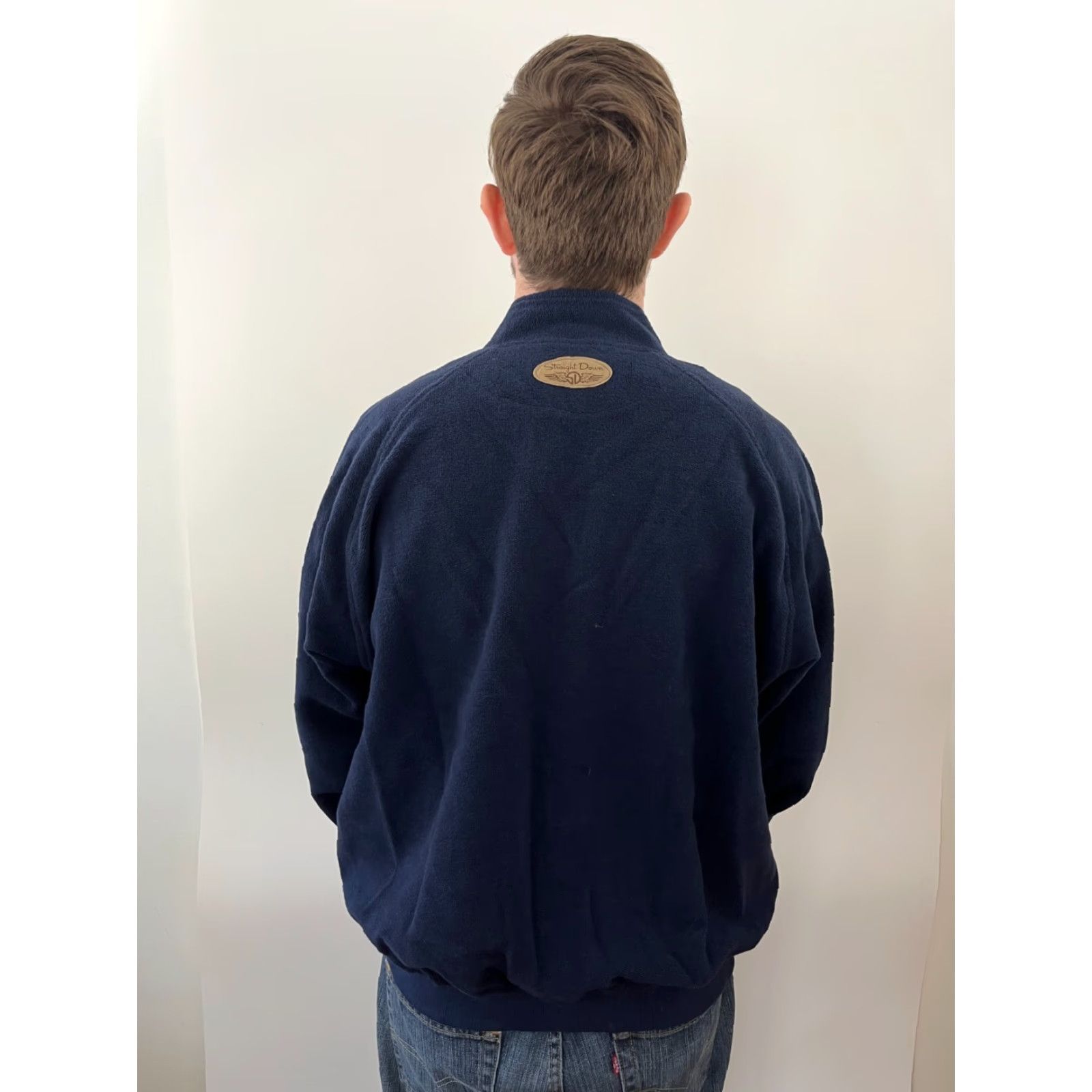 Vintage VINTAGE Straight Down 90s Y2K Golf Fleece Henley Sweatshirt Pullover Jacket Mens XL Blue Size US XL / EU 56 / 4 - 2 Thumbnail