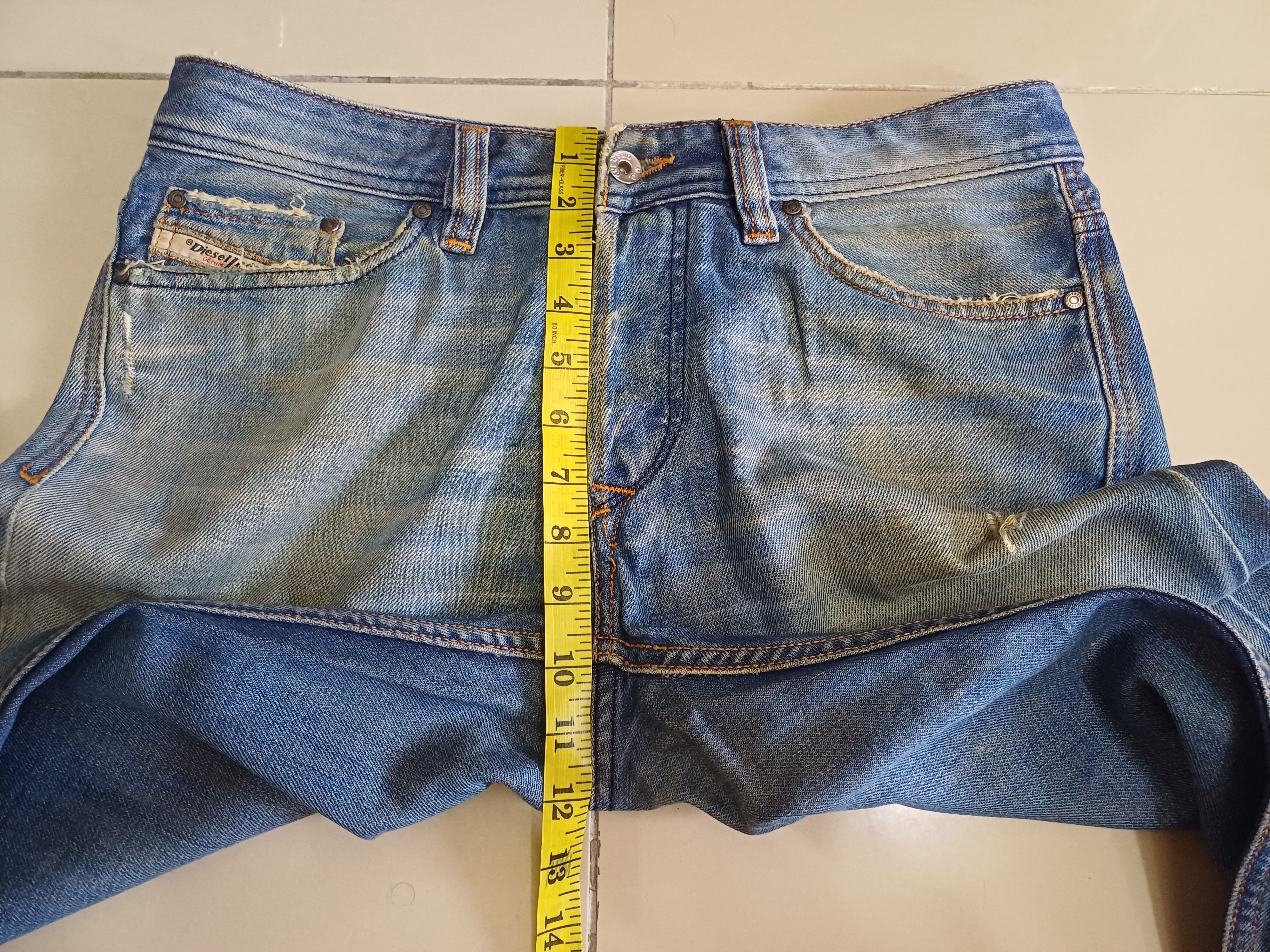 Designer × Seditionaries Diesel jeans, distressed & faded colour design Size US 31 - 21 Thumbnail