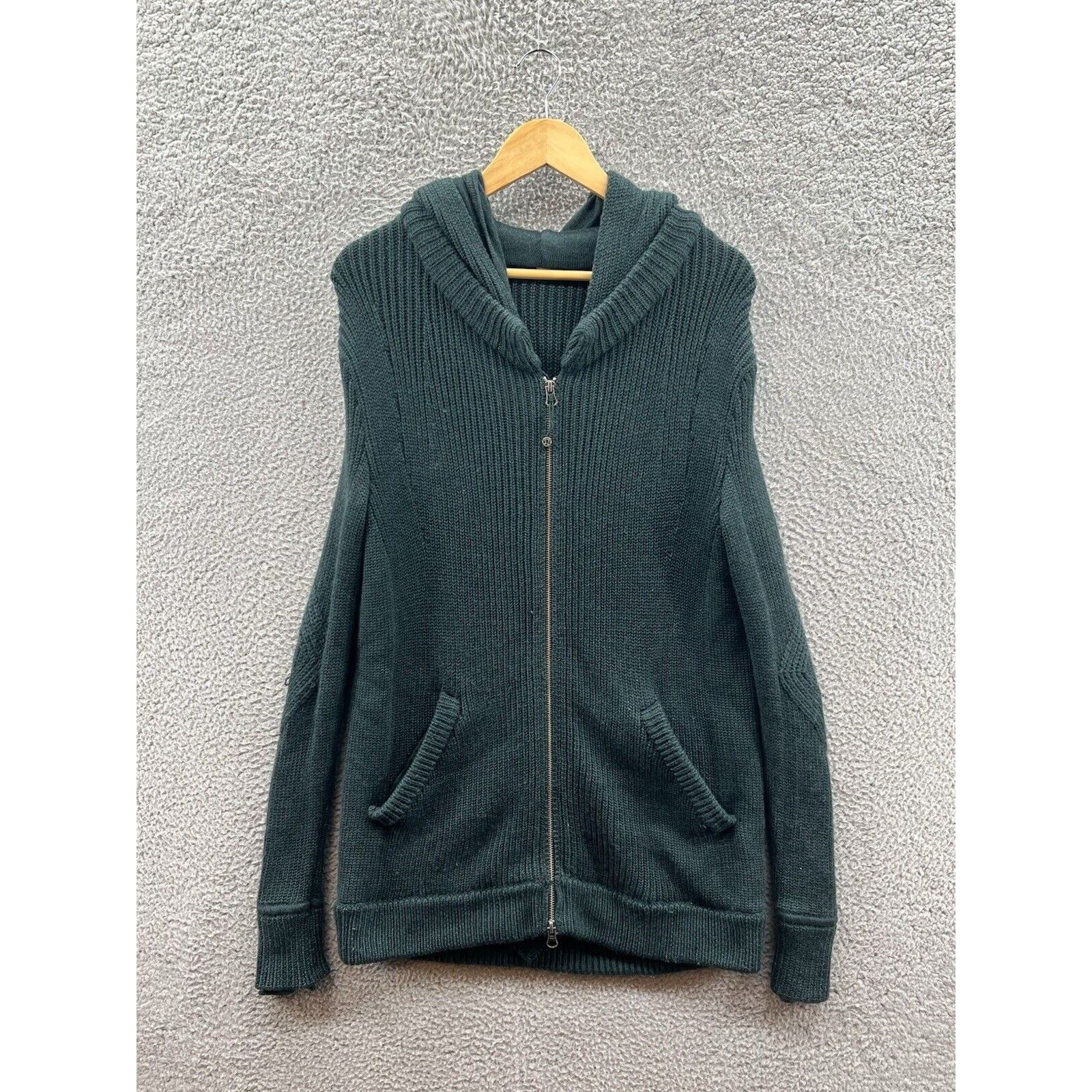 Lululemon Lululemon Green Knit Once A Day Sweat-Er Wool Hoodie Size L / US 10 / IT 46 - 1 Thumbnail