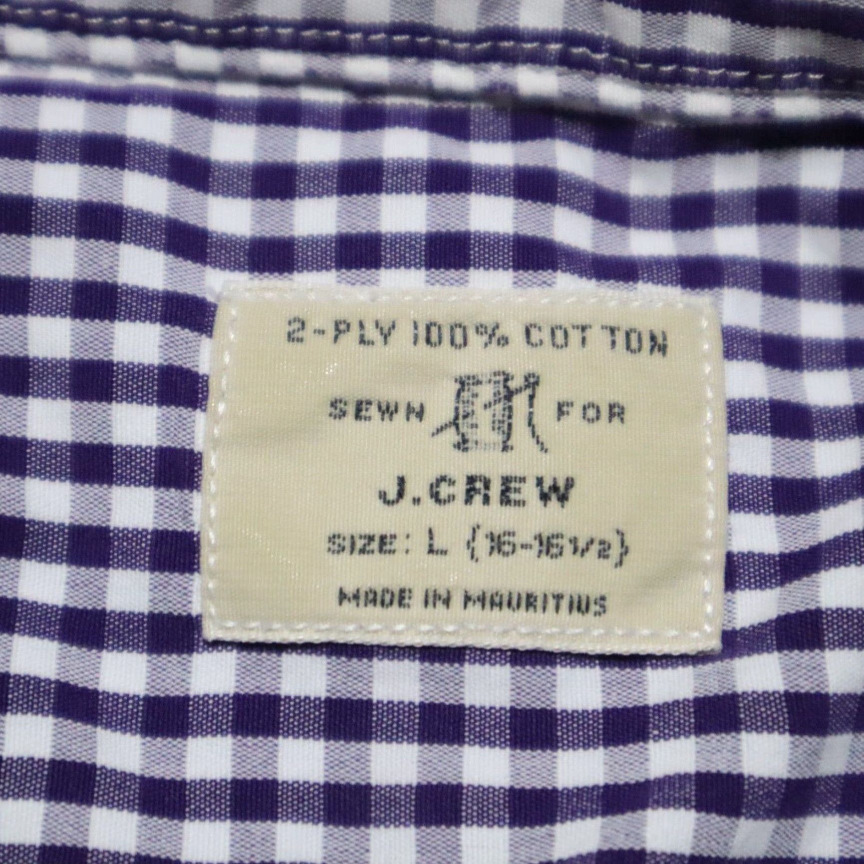 J.Crew VINTAGE J.CREW Checkered Shirt Adult Large Purple Slim Fit Button-Up Mens Size US L / EU 52-54 / 3 - 3 Thumbnail