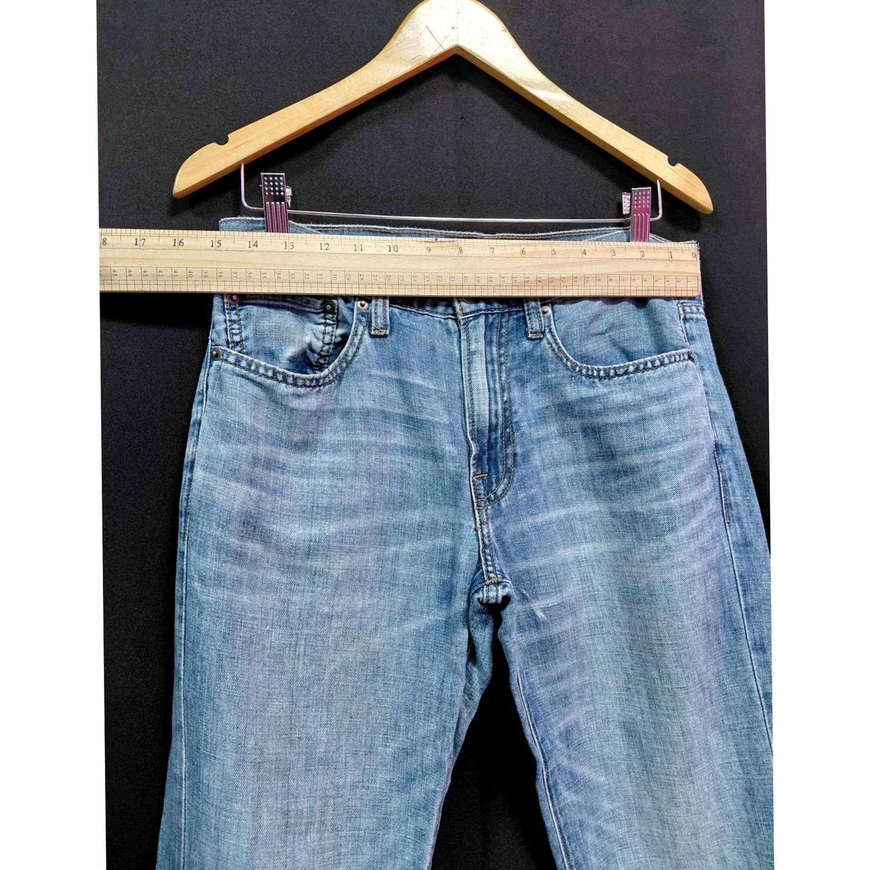 Lucky Brand Lucky Brand Linen Blue Jeans Solid Denim Linen Blend Men Size 29 x 32 Size US 29 - 7 Thumbnail