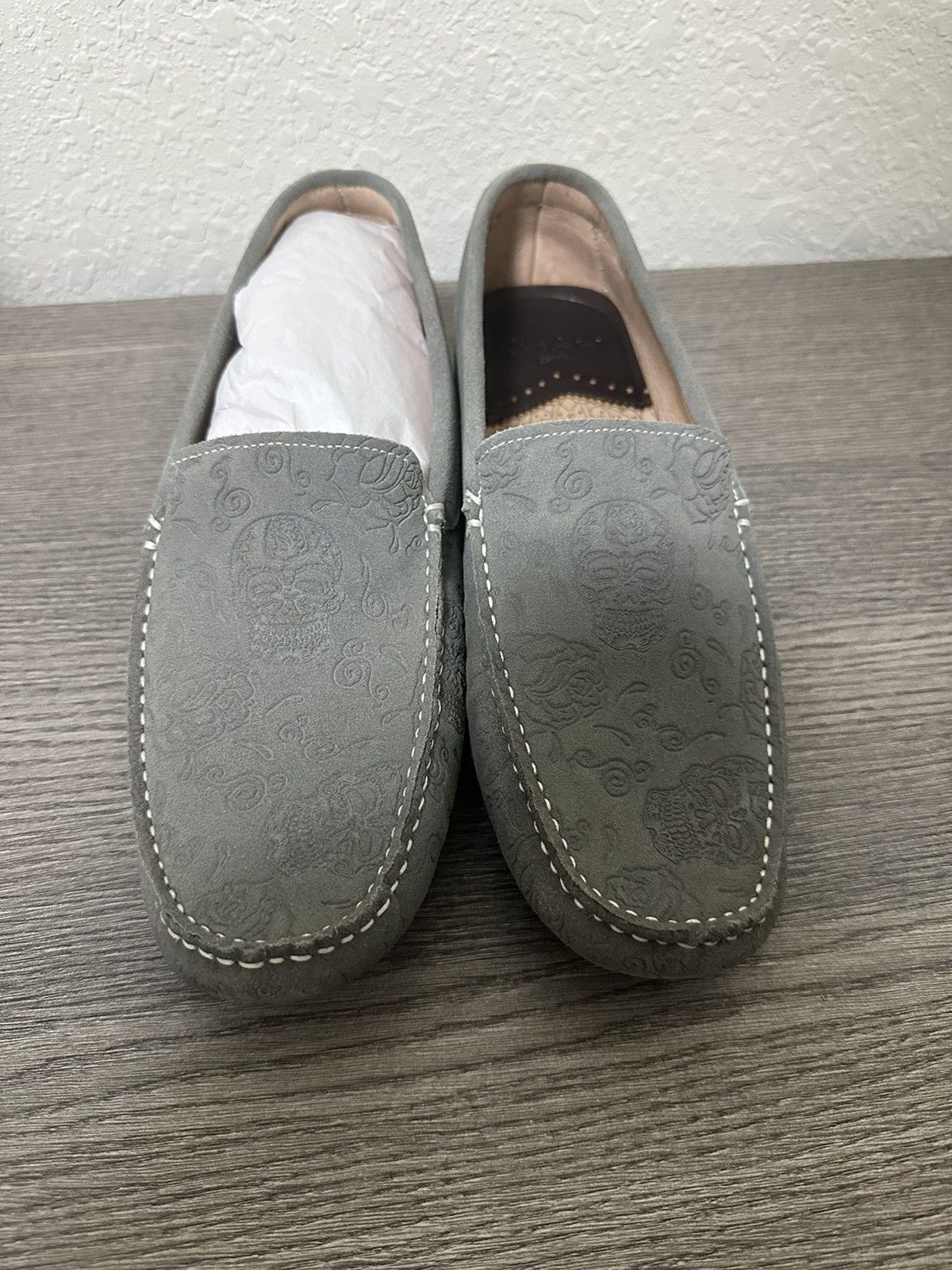 Robert Graham Robert Graham Grey Leather Loafers Size US 10 / EU 43 - 2 Thumbnail