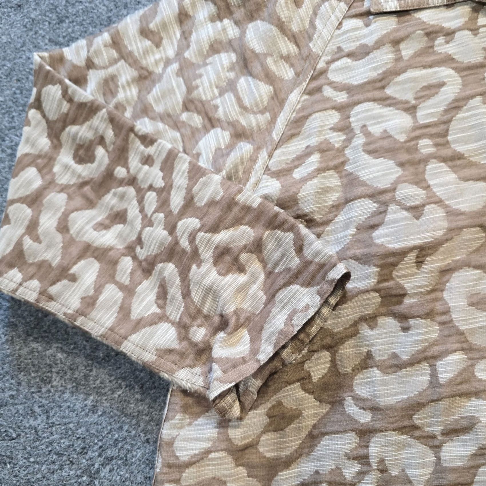 Vintage Lafayette 148 Jacket Womens XL Brown Leopard Print Open Long Sleeve Career Jacket Size XL / US 12-14 / IT 48-50 - 4 Thumbnail