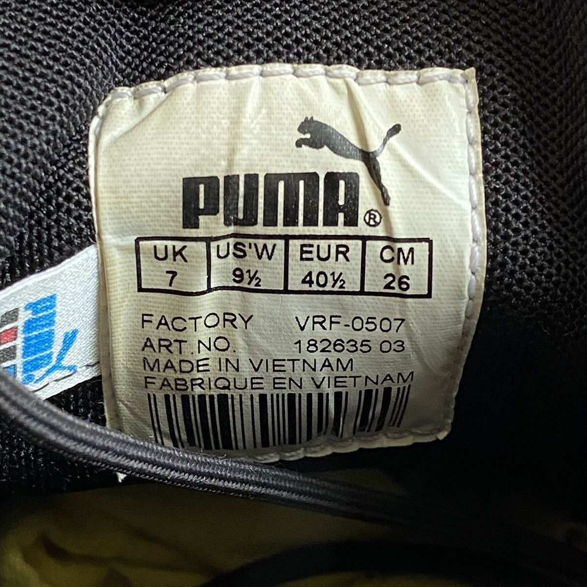 Puma Puma Jasmine Track Vintage Y2K Embroidered Black Leather