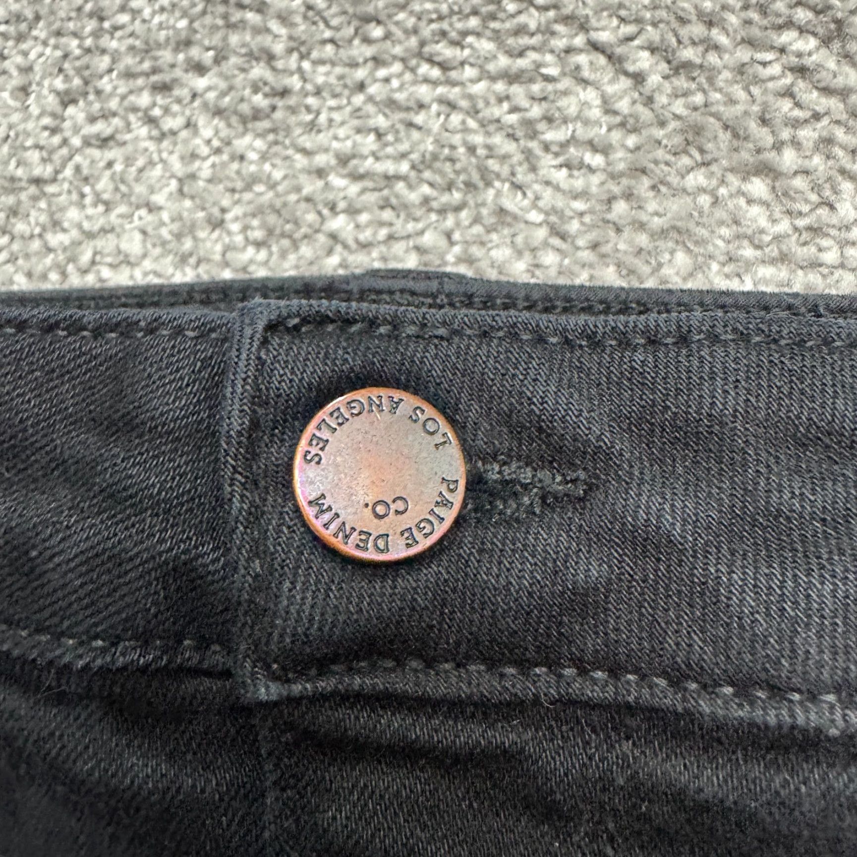 Paige Paige Skyline Skinny Jeans Womens 28 Black Mid Rise Stretch Denim 31x31 City Streetwear Slim Regular Jeans Womens Black Paig e Skyline Size 30" / US 8 / IT 44 - 3 Thumbnail