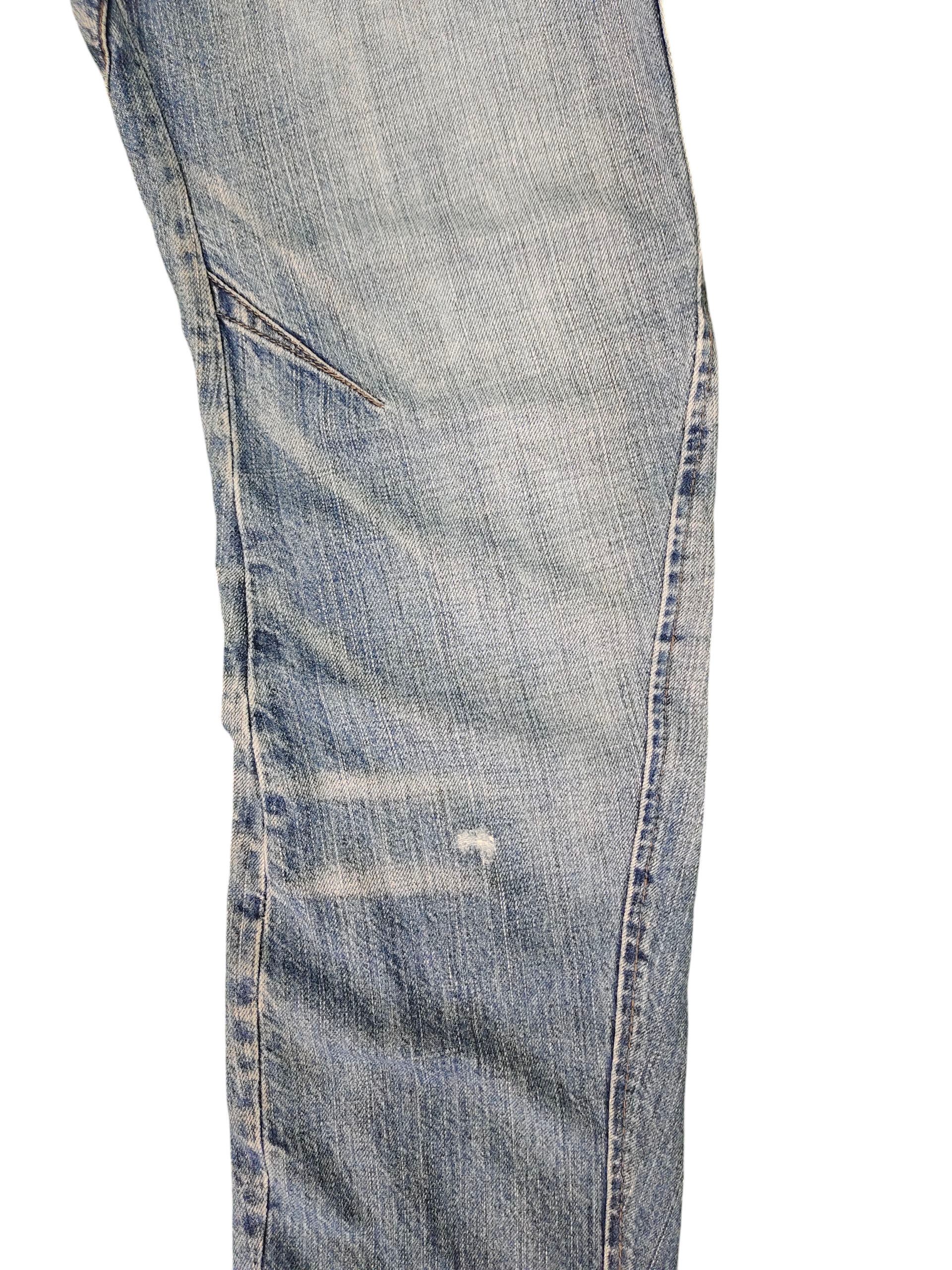 Japanese Brand Back Number Japan Clawmark Distress Curved Denim Jeans Size US 30 / EU 46 - 3 Thumbnail