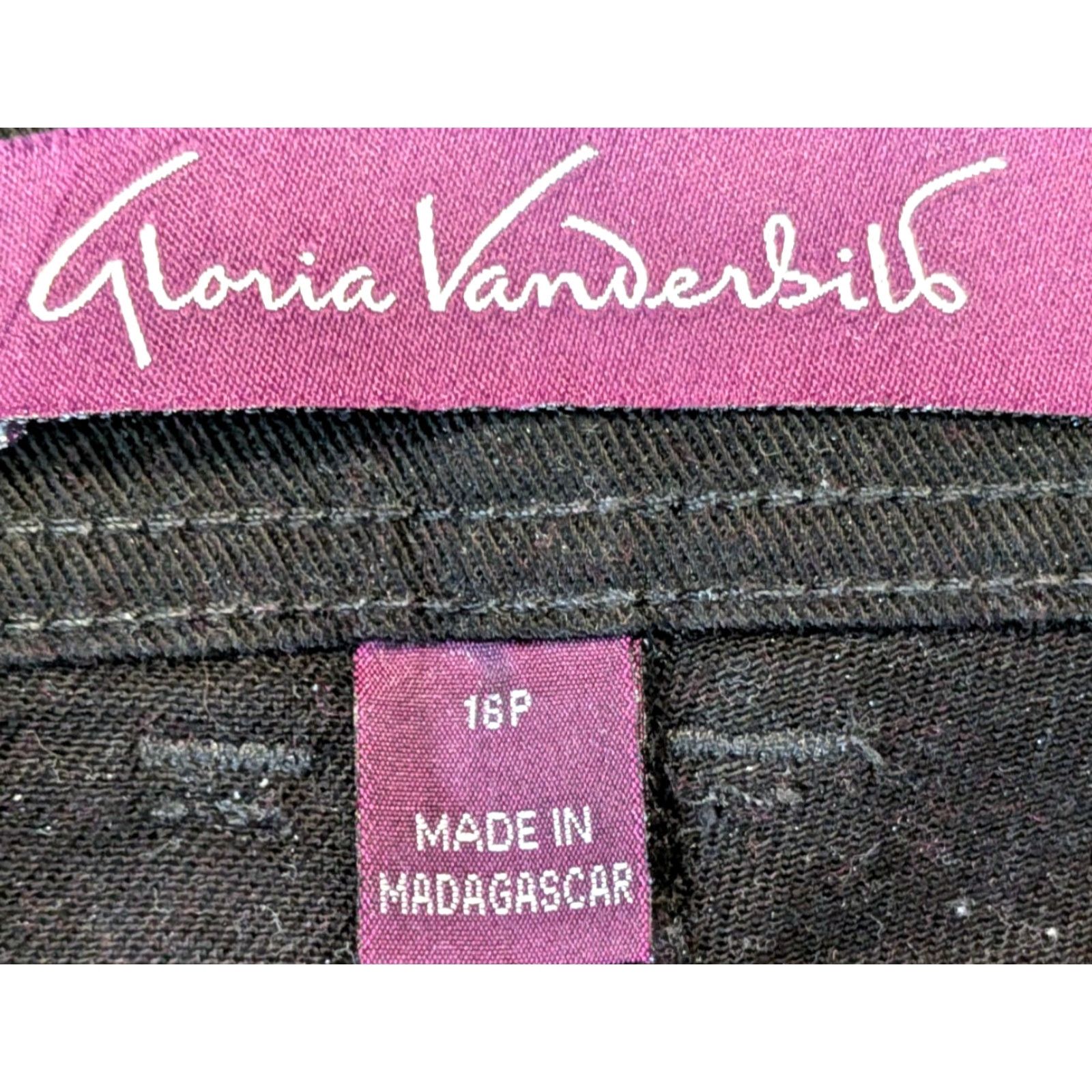 Gloria Vanderbilt Gloria Vanderbilt Amanda Classic Fit 16P Petite Stretch Short Womens Black Jeans Size 38" / US 16 / IT 52 - 5 Thumbnail