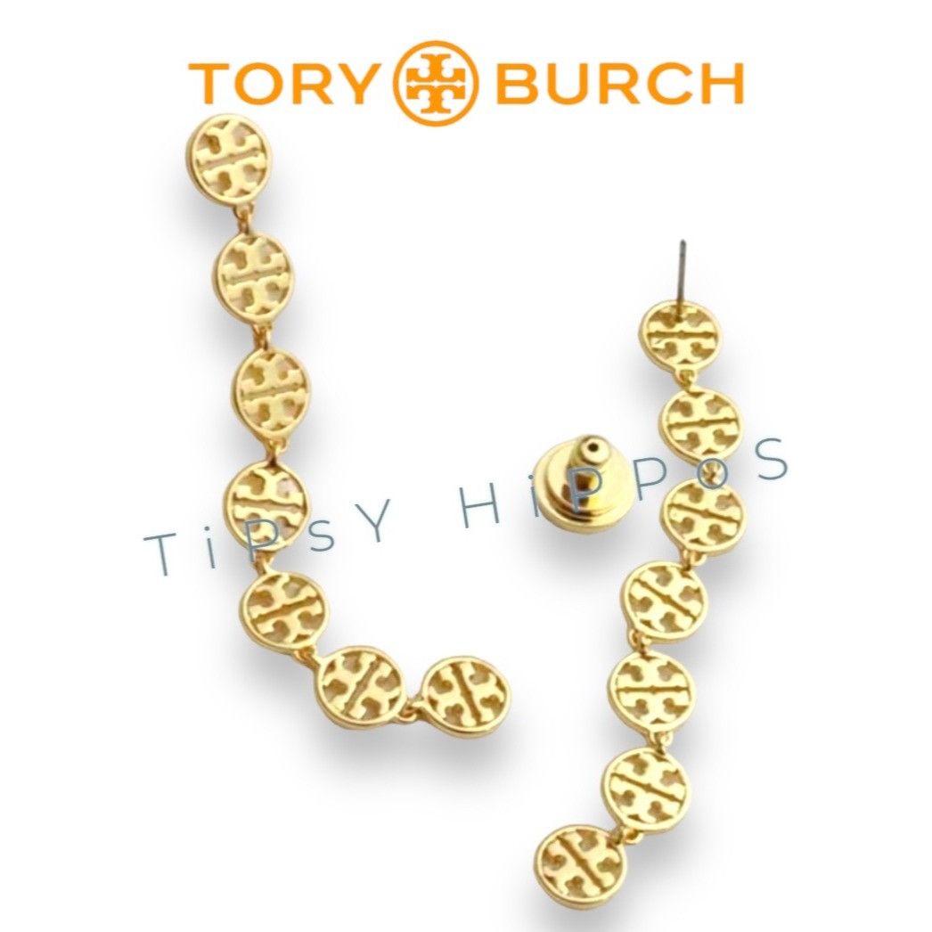 Tory Burch StunningTory Burch logo drop earrings! Logo for days!!! Size ONE SIZE - 3 Thumbnail