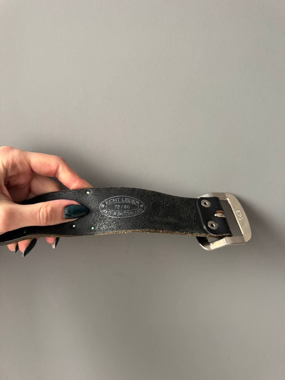 Etro ETRO Leather Belt Black Metal Patch Work 75/90 Size ONE SIZE - 4 Thumbnail