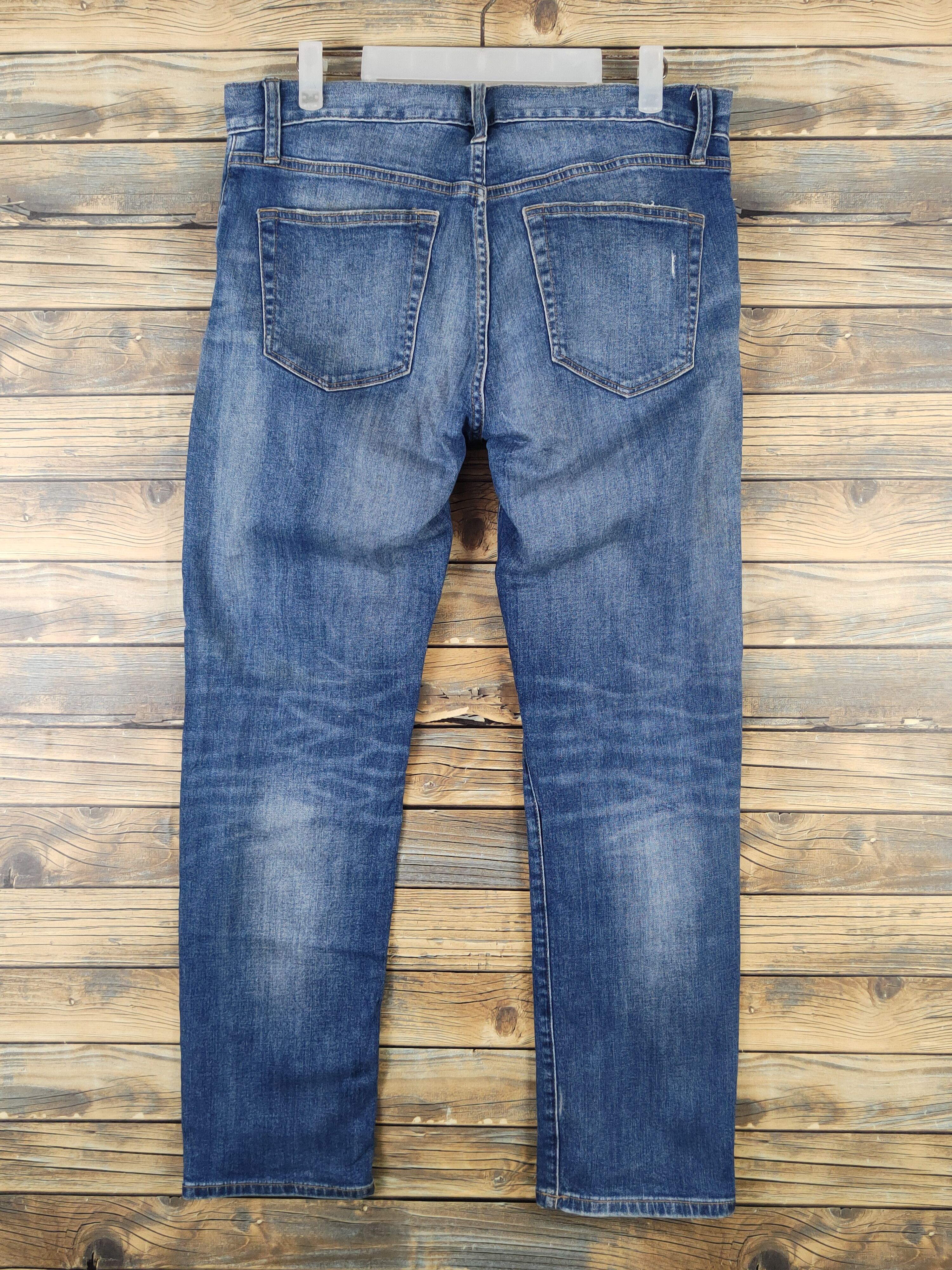 Japanese Brand Uniqlo japan Blue Distressed Ripped Jeans #W1406 Size US 32 / EU 48 - 7 Thumbnail