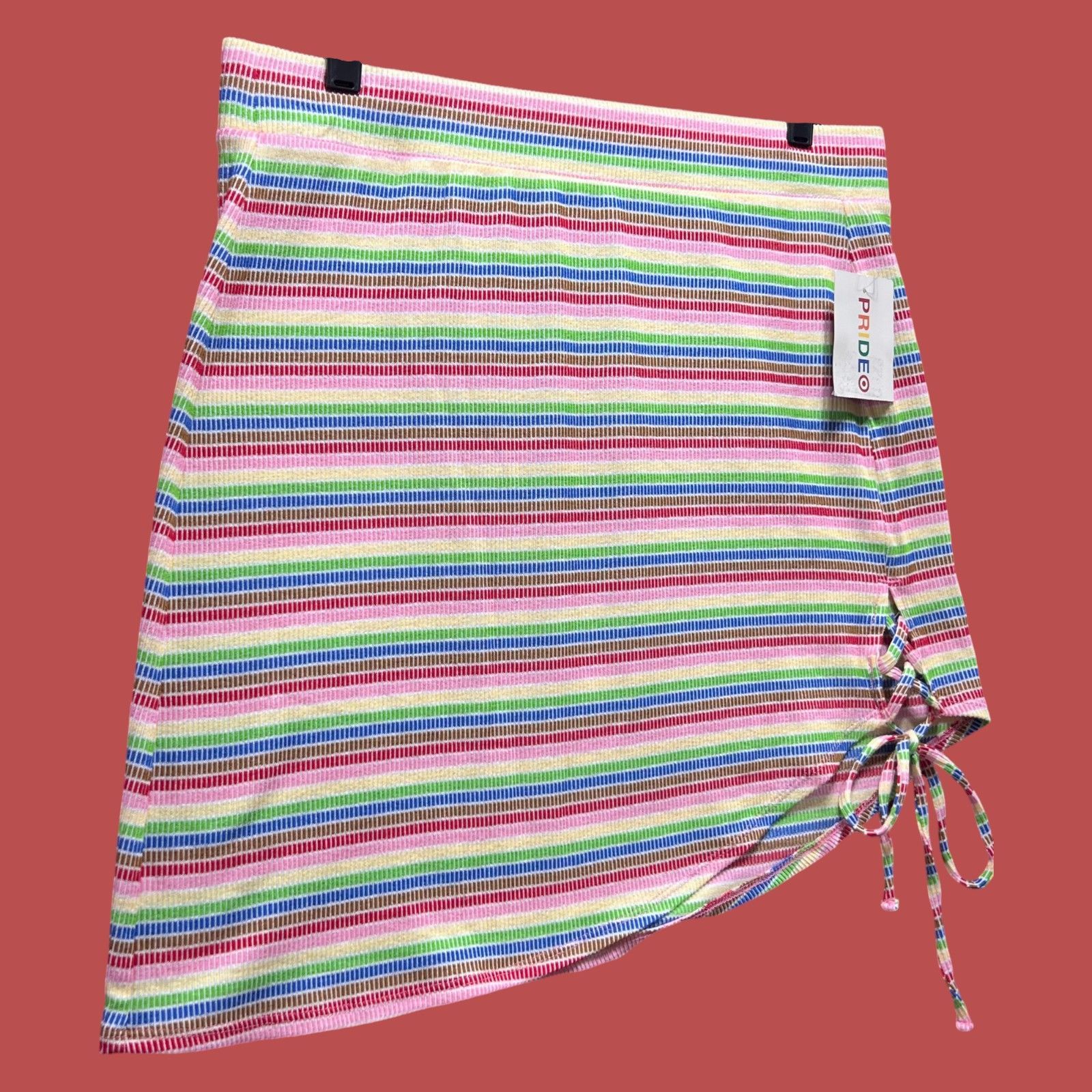 Other Pride - Women's Mid-Rise Mini Asymmetrical Skirt Rainbows St Size 35" - 13 Thumbnail