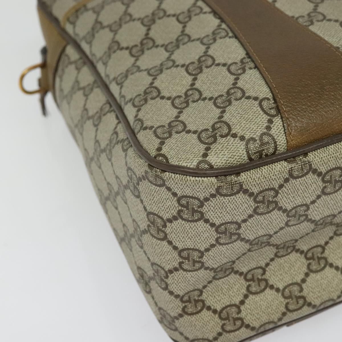 Gucci GUCCI GG Supreme Web Sherry Line Bag Pvc Beige Gold 40 02 Size ONE SIZE - 10 Thumbnail