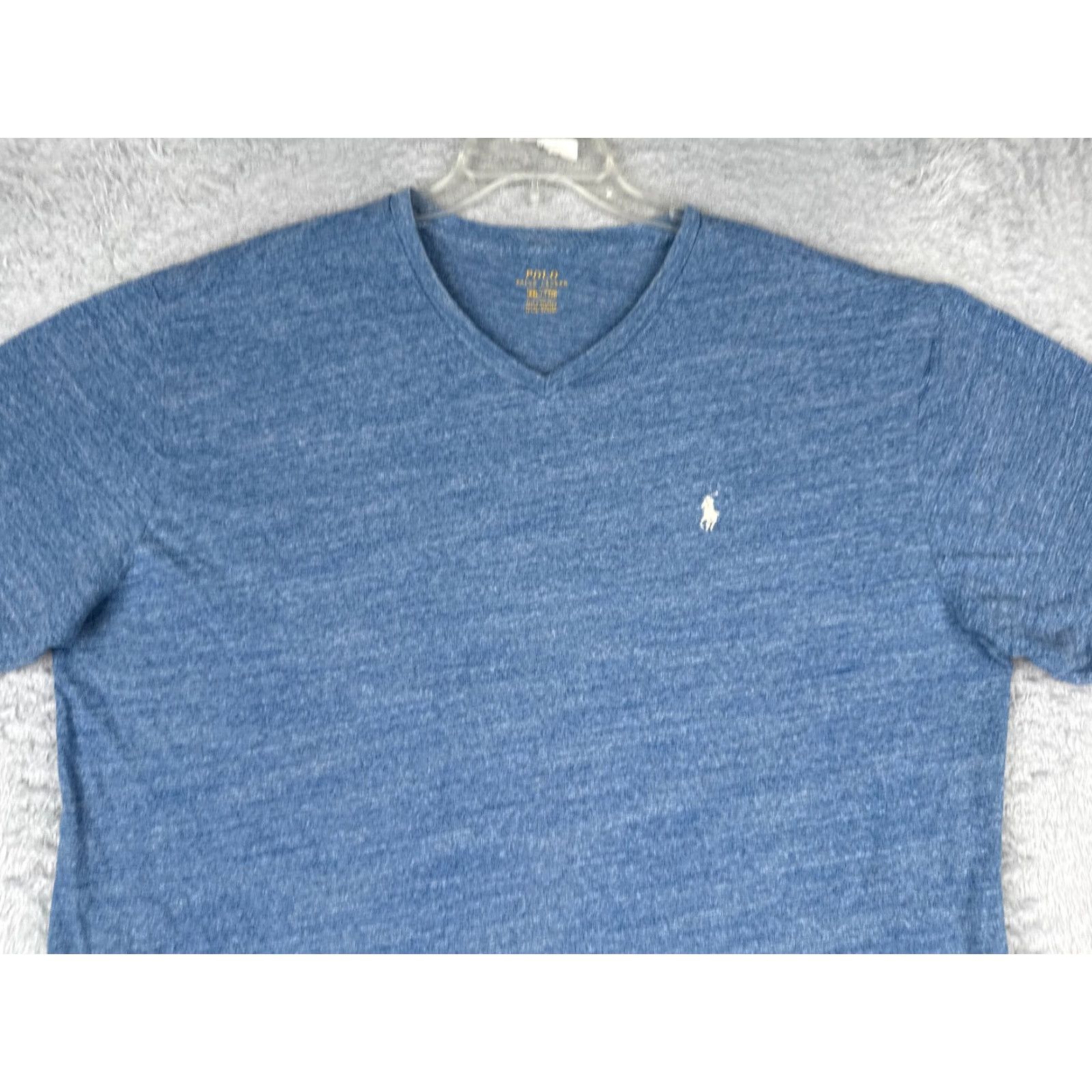 Ralph Lauren Polo Ralph Lauren Shirt Mens 2XL Heather Blue Crew Short Sleeve 100% Cotton XXL Size US XXL / EU 58 / 5 - 4 Thumbnail