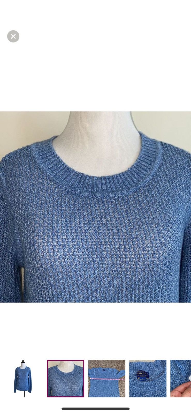 Pendleton Pendleton large blue crewneck knit sweater Size L / US 10 / IT 46 - 4 Thumbnail