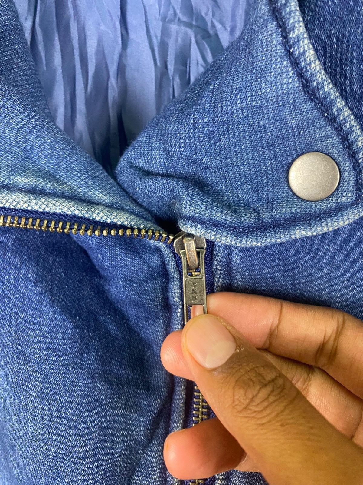 MOUSSY Azul by Moussy Double Colar Zip Indigo Light Jacket Size US M / EU 48-50 / 2 - 6 Thumbnail