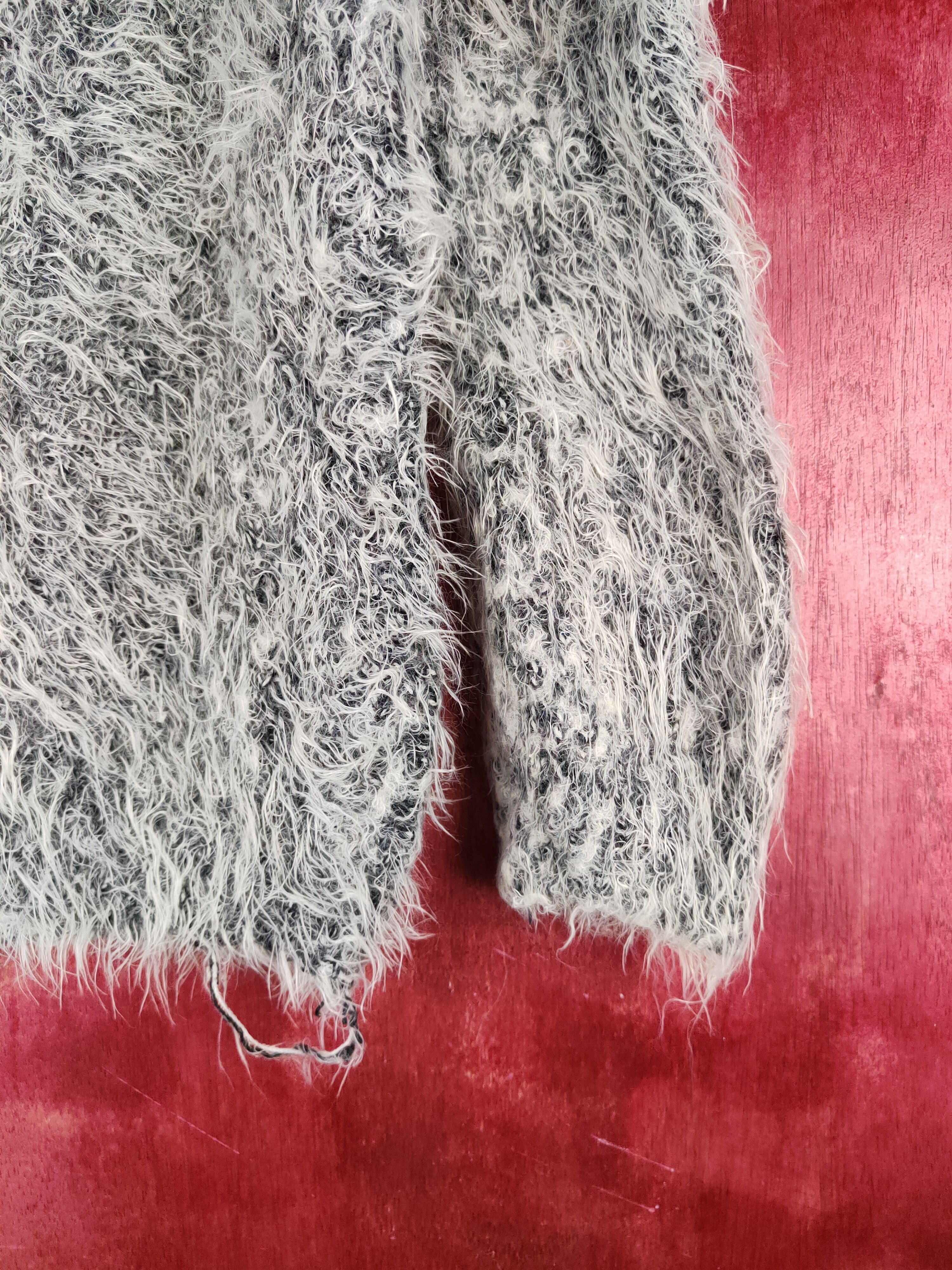 Aran Isles Knitwear × Japanese Brand Japanese Brand White Black Fur Mohair Knitwear #S2102 Size M / US 6-8 / IT 42-44 - 6 Thumbnail
