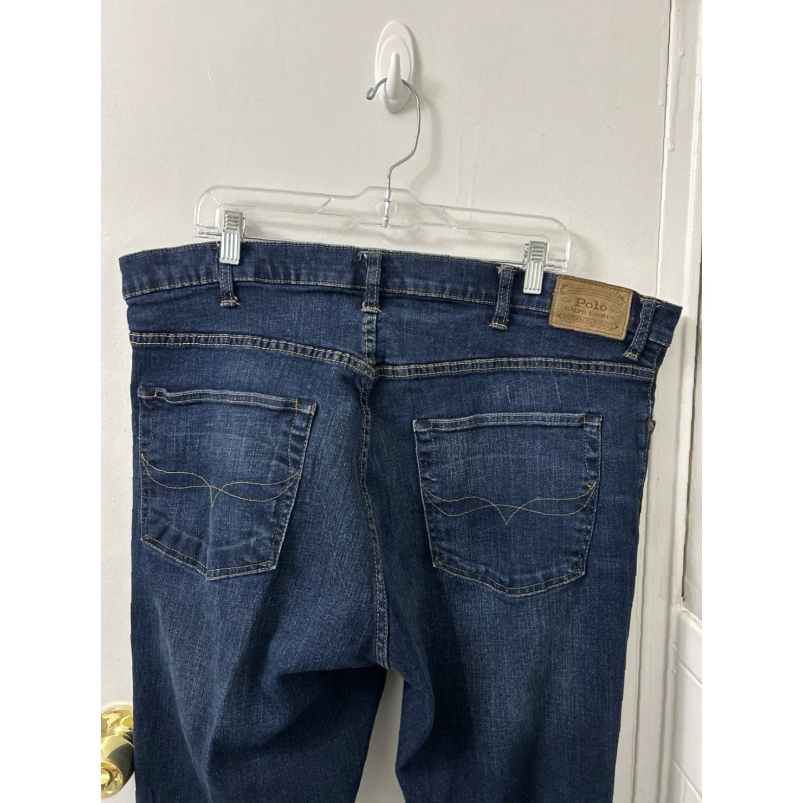 Polo Ralph Lauren VTG Polo Ralph Lauren Jeans Mens 42x32 Hampton Relaxed Straight Denim Blue 5-Pocket Logo Button Size US XL / EU 56 / 4 - 7 Thumbnail