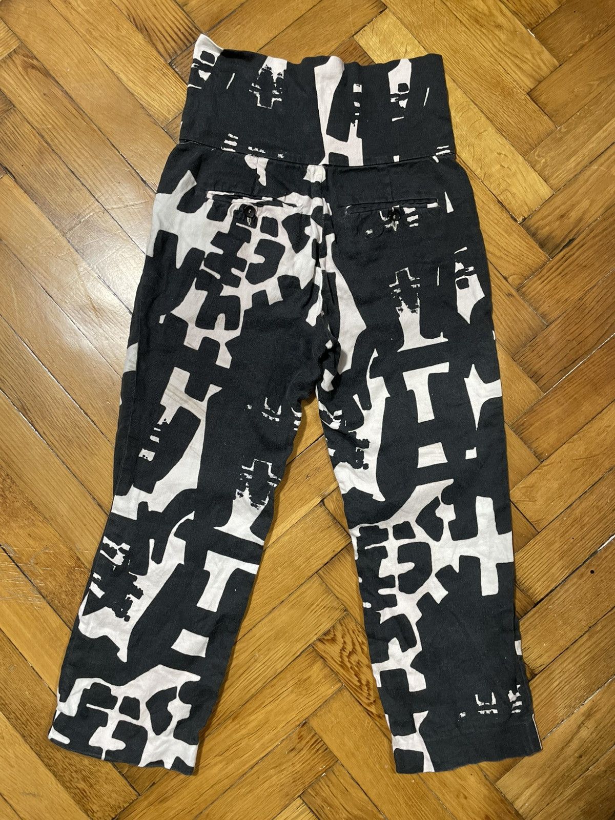 Isabel Marant Vintage pants Isabel Marant Monochrome Printed Cotton Size 26" / US 2 / IT 38 - 21 Thumbnail