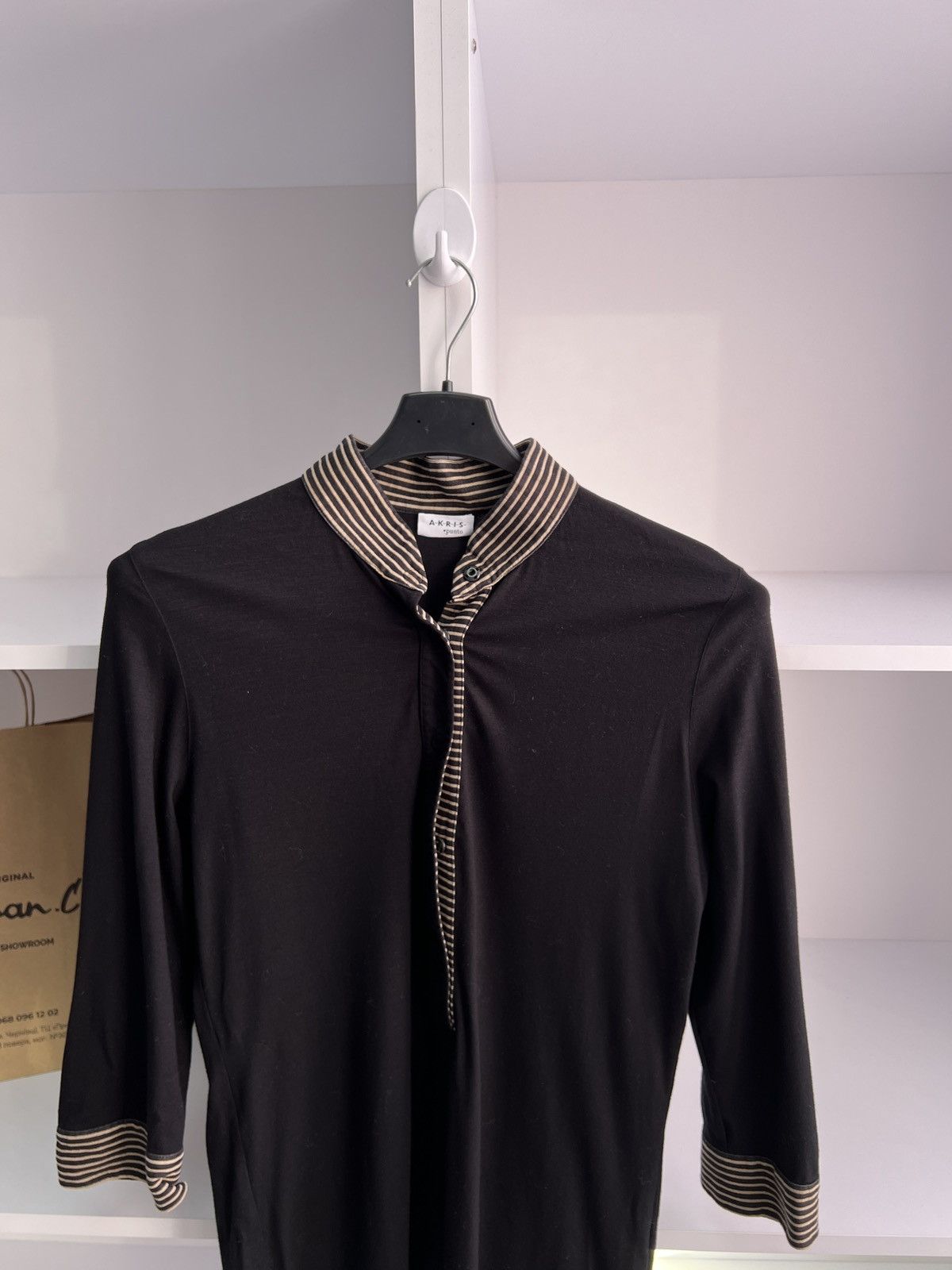 Akris × Designer × Vintage Vintage Akris Women’s Black Designer Blouse Size XL / US 12-14 / IT 48-50 - 7 Thumbnail