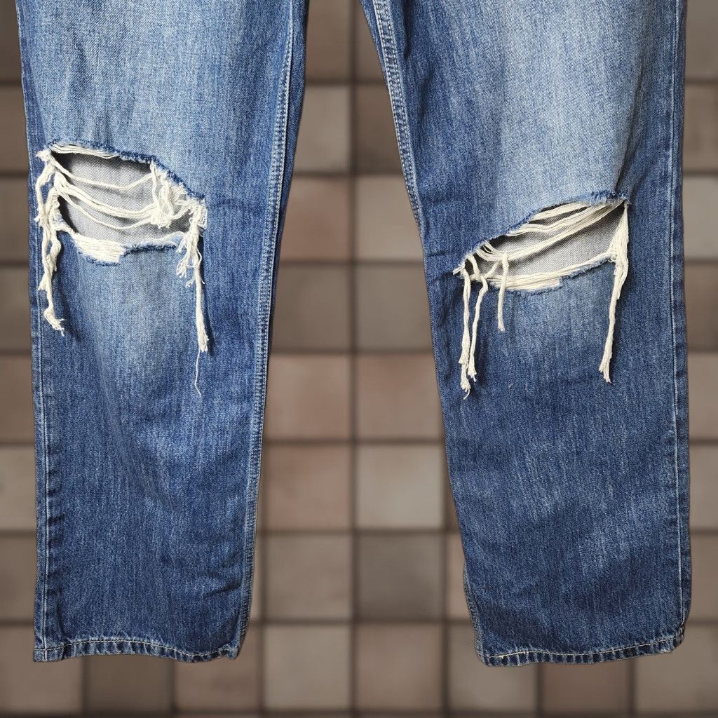 Levi's Levi's Womens Low Pro Straight Distressed Medium Wash Jeans-Size 31 (NWT) Mens Womens Size 24" / US 00 / IT 34 - 1 Thumbnail