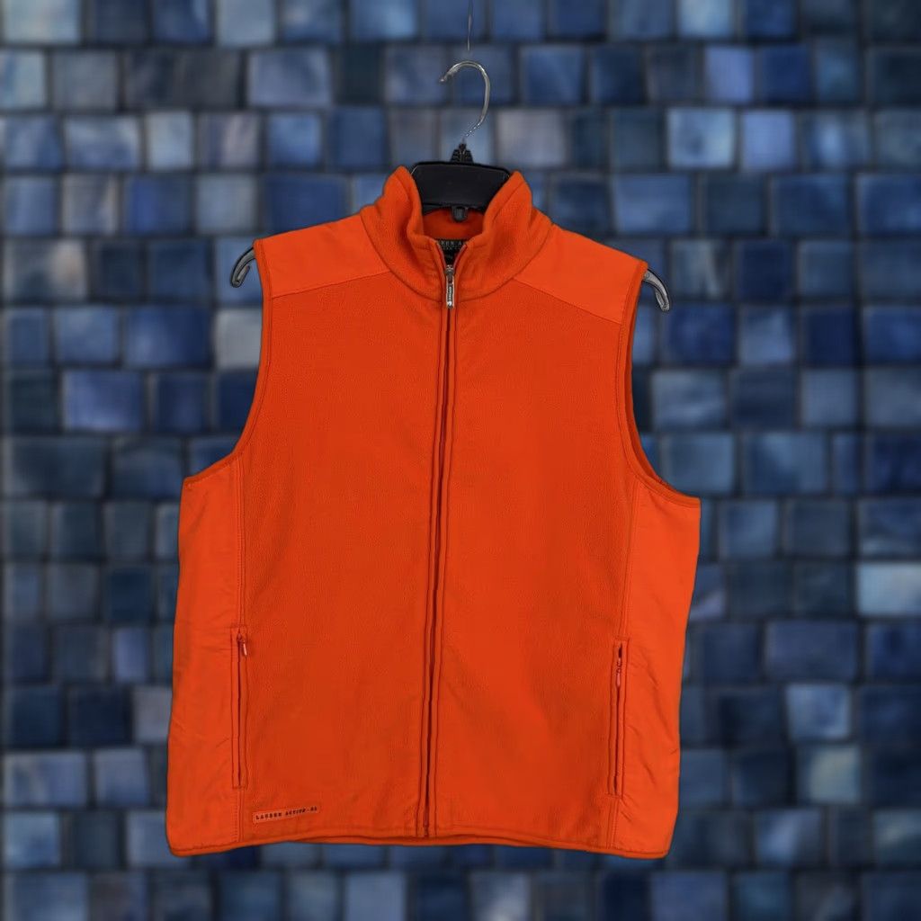 Ralph Lauren VINTAGE Lauren Ralph Lauren Vest Womens M Orange Fleece Layer Winter Outdoor Simple Zip Pockets RL Active Womens Firsh Size M / US 6-8 / IT 42-44 - 1 Thumbnail