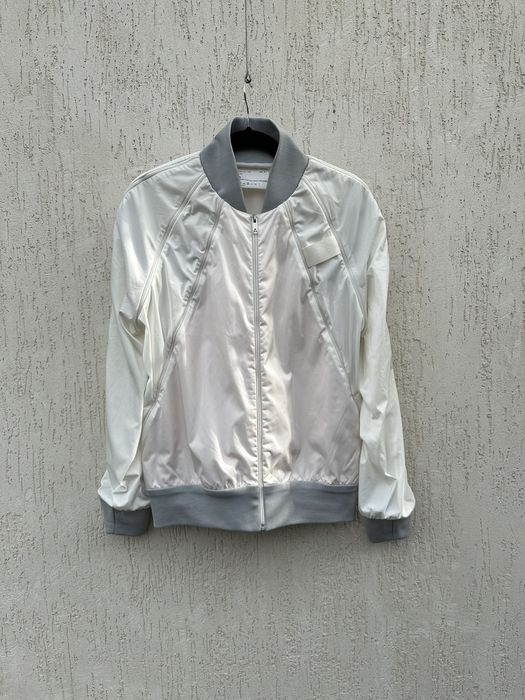 Marc Newson G STAR RAW X MARC NEWSON WHITE BOMBER JACKET | Grailed