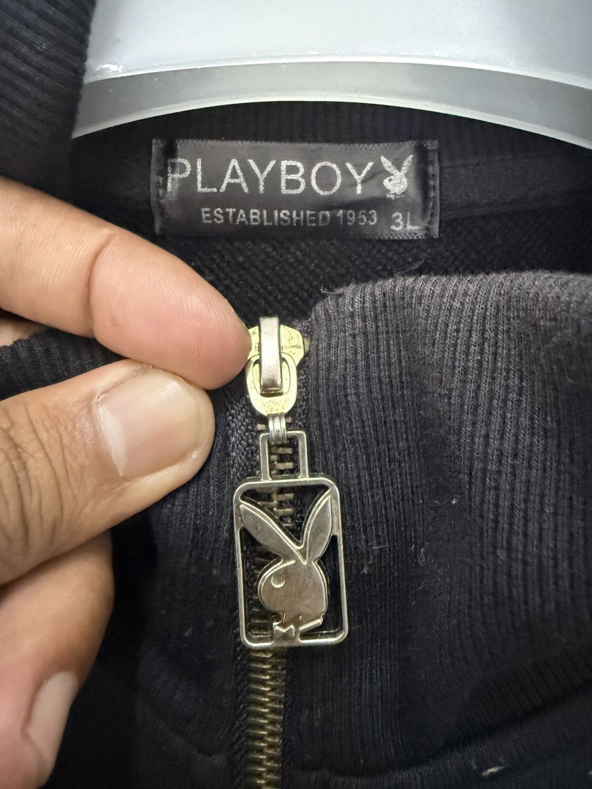 Playboy 🔥 PLAYBOY SIDETAPE BIG LOGO SPELLOUT SWEAT JACKET - 3L Size US L / EU 52-54 / 3 - 9 Thumbnail