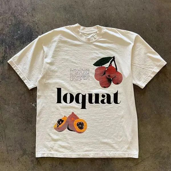 Japanese Brand Risa Casual retro fruit pattern all-match cotton tee Size US L / EU 52-54 / 3 - 3 Thumbnail
